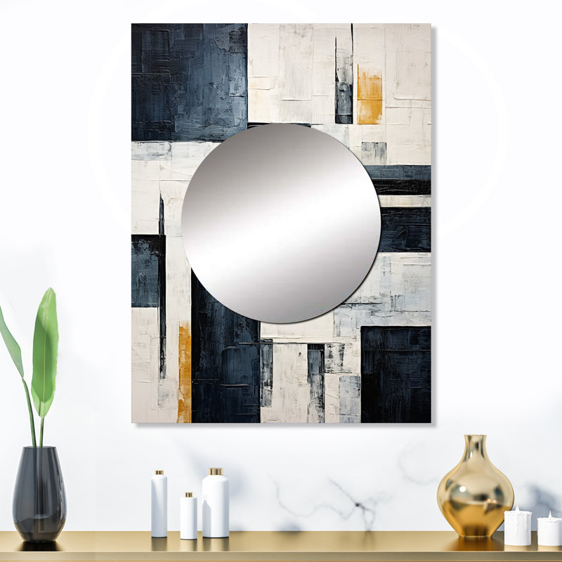 Dannielle Indigo Illusion Abstract Shapes VI, 32 po x 24 po