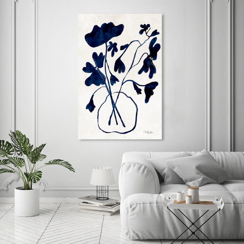 Anemone Vase II - peinture sur toile, Toile tendue, H 54 po x l 36 po, Sans cadre