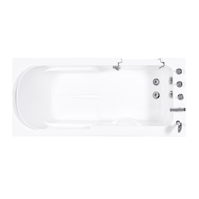 Abberton 1700mm x 760mm Freestanding Acrylic Bathtub, Left