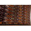 Tapis brun / orange / rouge en laine noué à la main de conception unique 8 pi 6 po x 10 pi New Age
