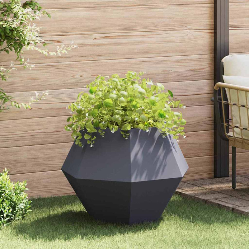  Planter Steel, 60cm H x 75cm W x 75cm D, Anthracite