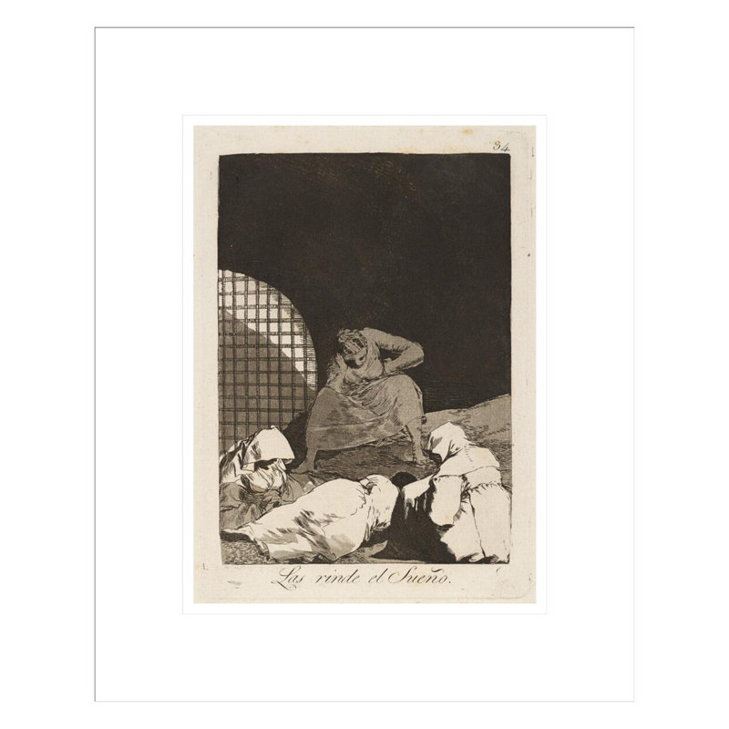 (Sleep surmonte eux.) Par Francisco de Goya, impression giclée encadrée, H 16,75 po x l 13,51 po