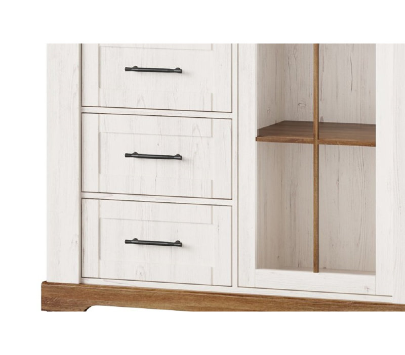 COUNTRY 1-Door 3-Drawer Display Cabinet