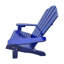 Confortable fauteuil bleu en bois de peuplier, idéal pour le porche et le bord de la piscine, assemblage requis