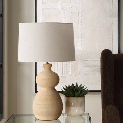 Lampe de table en argile cuite Urska