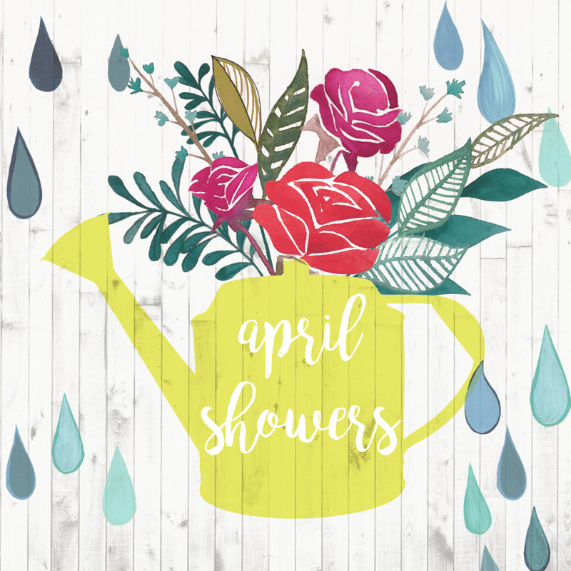 April Showers And May Flowers I by Studio W - Wrapped Canvas Painting, 76cm H x 76cm W