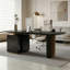 Bureau à 3 tiroirs noir + or fritté rectangulaire + bois manufacturé + acier inoxydable-1769633027-1769633039