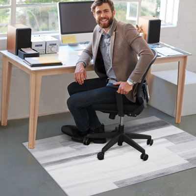 Tapis de chaise rectangulaire antidérapant