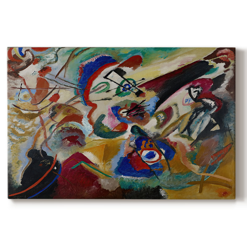 Improvisation (Abstract Composition)-Wassily Kandinsky-Gallery Wrapped Canvas-1913, 24 x 36