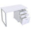 Bureau réversible blanc à 3 tiroirs