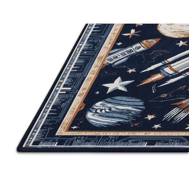 Tapis gris lavable à la machine, Rectangle 6 pi x 9 pi