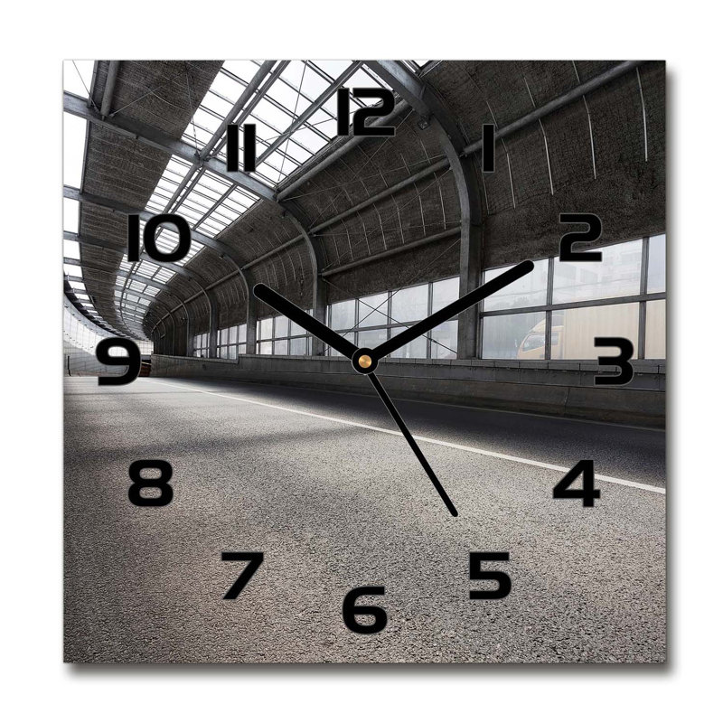 John-Jordan Glass Wall Clock, Black