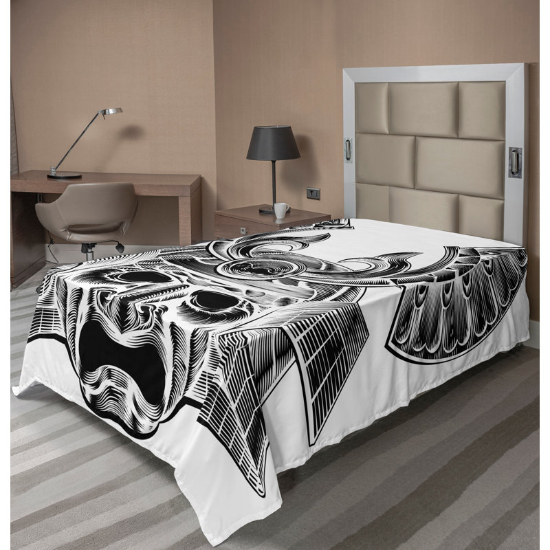Drap-housse japonais Ambesonne, Drap plat pour lit simple TG
