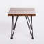 Table basse industrielle en bois et métal avec table d'appoint