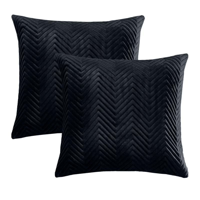 Square Cushion Cover, Black