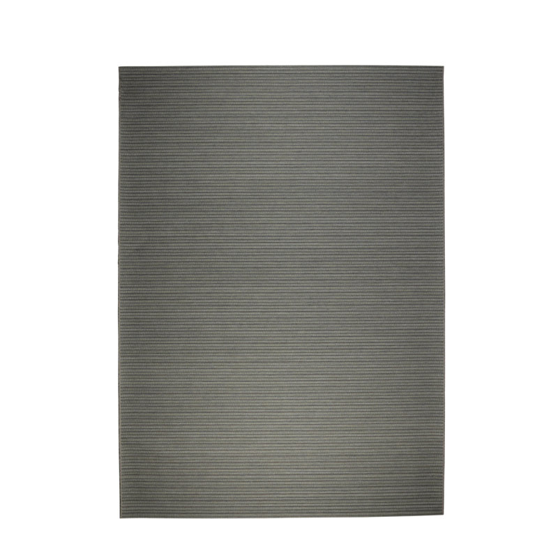 Waves Wool Striped Area Rug, Rectangle 5'7" x 7'10"
