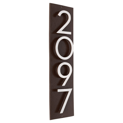Plaque murale rectangulaire verticale flottante 6 po
