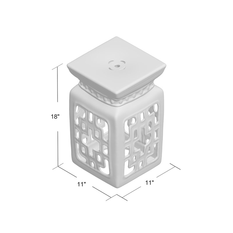 Tabouret de jardin Amedee, Crème, crème