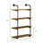 Rack Industrial Pipe Shelves Floating Wall Mounted Bookshelf, Metal Frame Display Rack