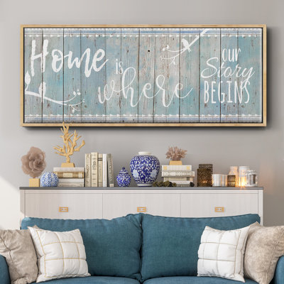 Home Story- Framed Canvas