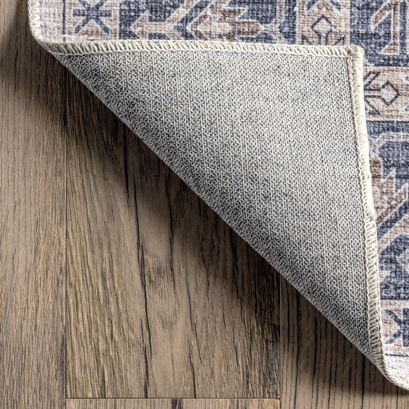 Finley SpinClean Machine Washable Vintage Distressed Area Rug, Rectangle 5' x 8'