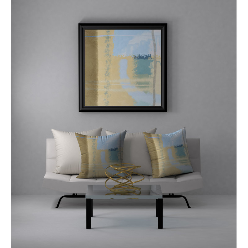 Abstract Reversible Throw Pillow, 18" x 18"