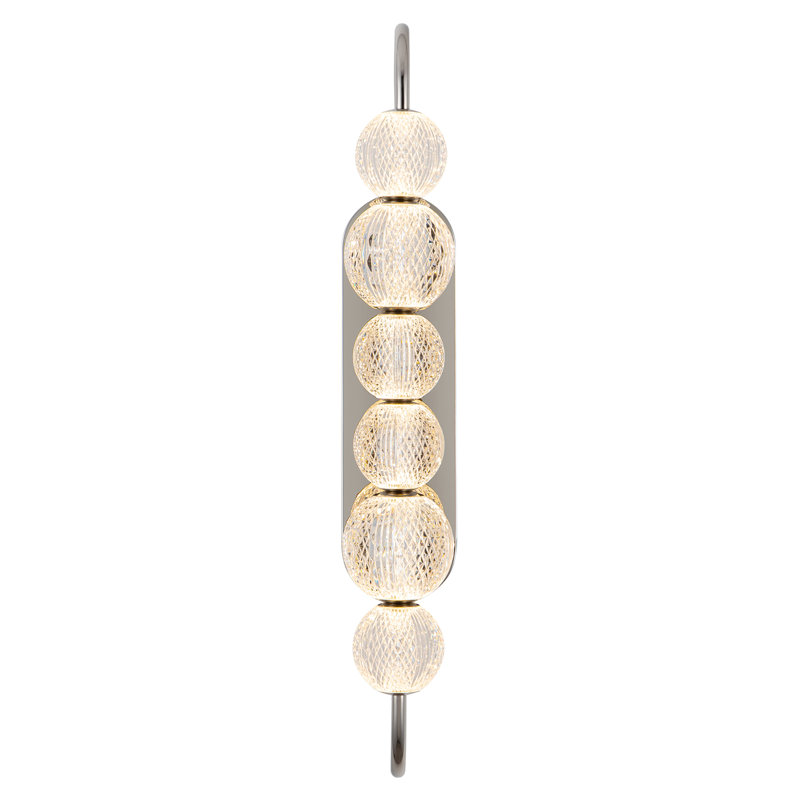 Marni Polished Nickel 6-Light Dimmable Vanity Light