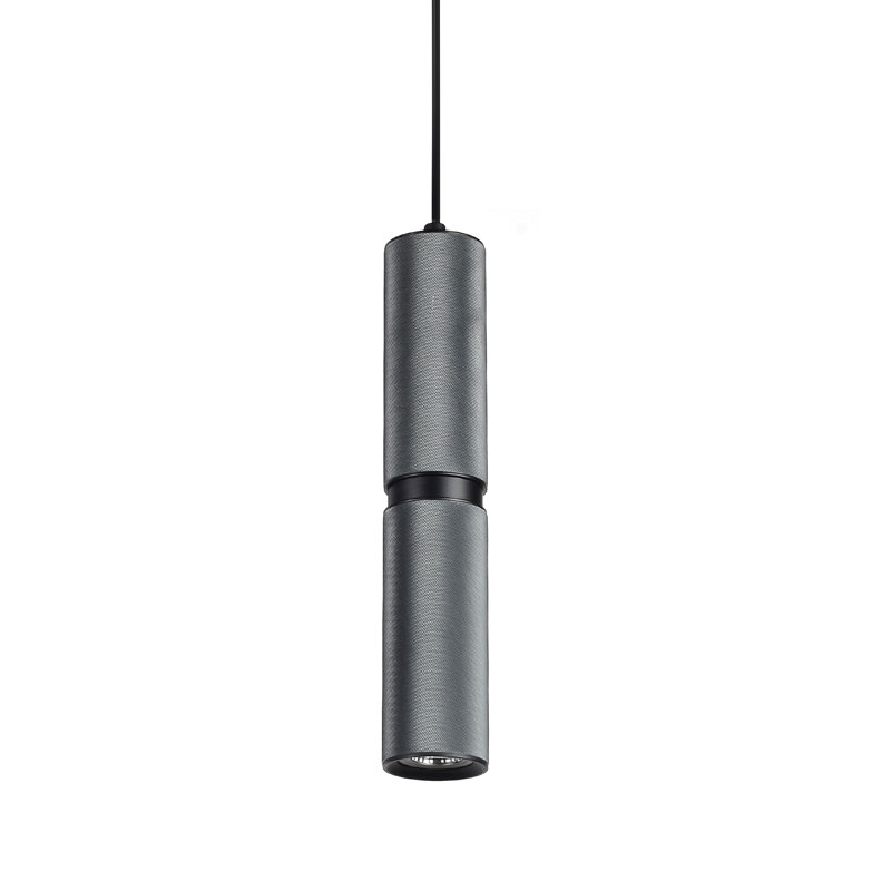 1 - Light Pendant, 13" H x 3" W x 3" D, Dark Gray/Black
