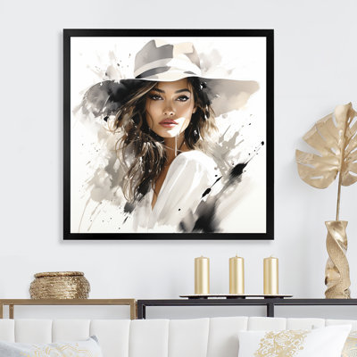 Black And White Fashion Top Model Woman - Fashion Woman Wall Art
