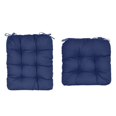 Ensemble de coussins de chaise berçante 2 pièces, coussin de dossier et de siège avec sangles, 7 options de couleur, coussins en fibre de polyester doux pour chaise berçante, fauteuil de bureau, canapé, 22,83 po x 18,89 po
