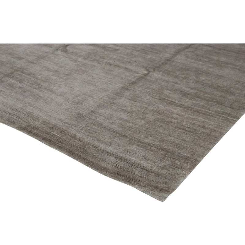 Tapis gris / brun en laine noué à la main 9 pi 2 po x 11 pi 10 po