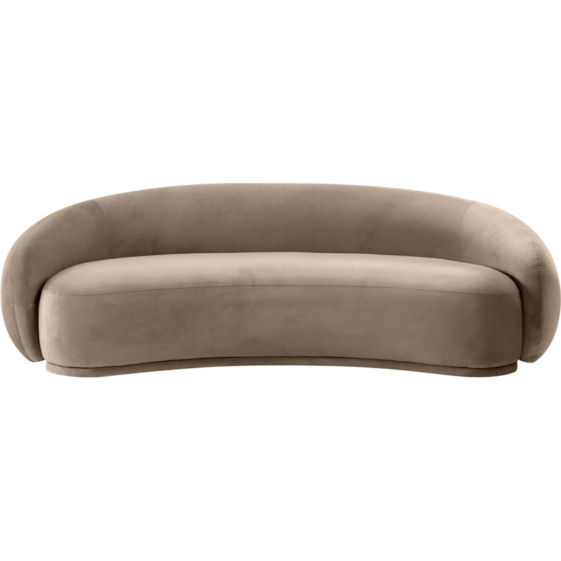 Canapé en velours 93 po Emery, Velours taupe