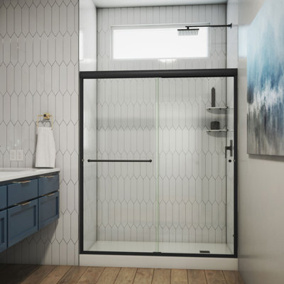 Porte de douche sans cadre Ese l 56 "x H 76,38" Ese