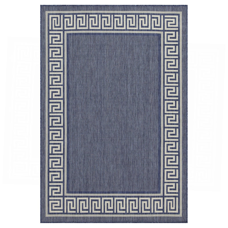 Tapis bleu intérieur / extérieur, Rectangle 7 pi 10 po x 10 pi 3 po