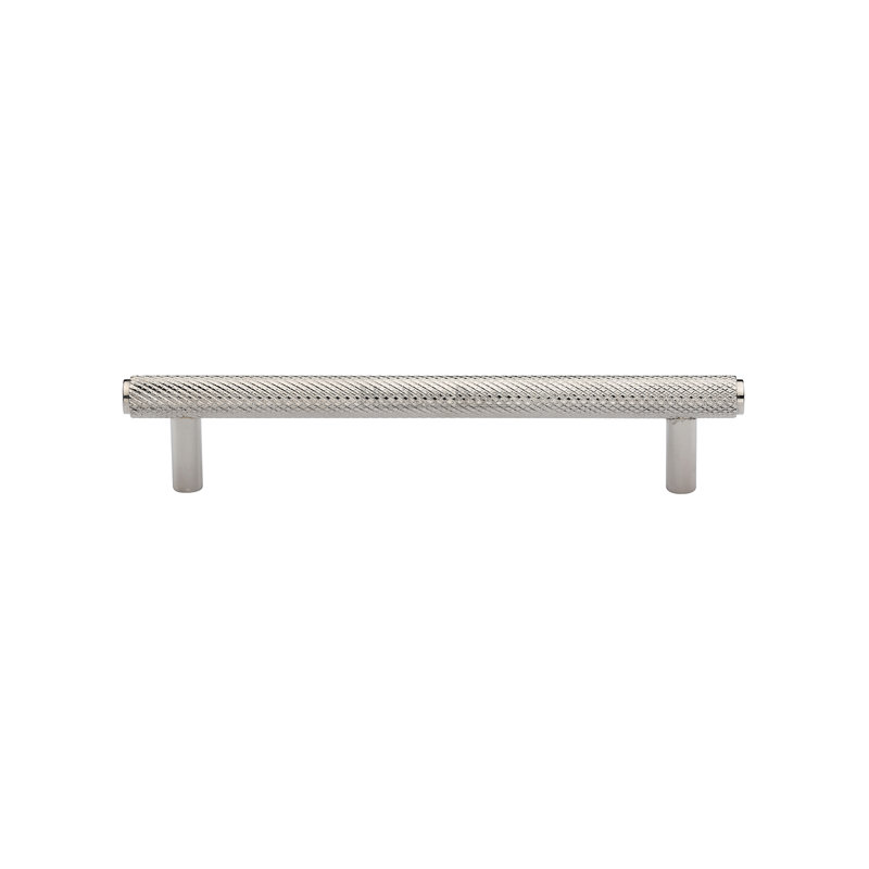 Heritage Brass Signac Heritage Cabinet Pull Complete Knurl Design, 12.8cm H x 11cm W x 16cm D, Polished Nickel