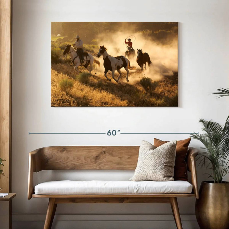 Lelar Western Cowboys, 30" H x 45" W
