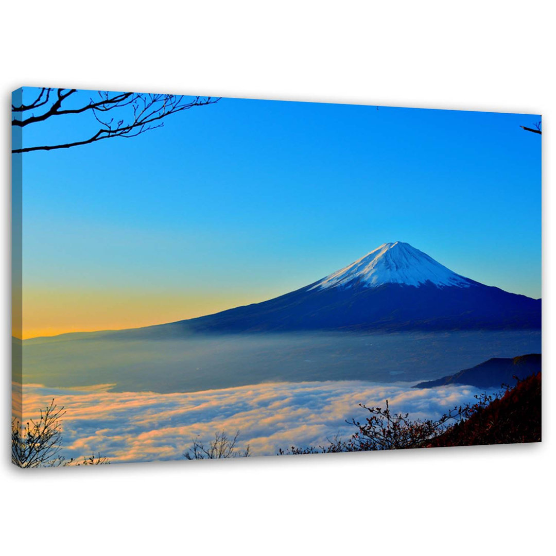 Leinwandbild Mount fuji im Blau