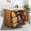Meuble-lavabo de style moderne Mid-Century 30 po avec lavabo - Armoire autoportante en bois artistique avec 3 tiroirs et porte à fermeture en douceur, panneau à cannelures bicolore