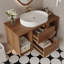 Meuble-lavabo mural 39,4 po avec céramique ovale