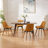 Brimlow Tufted Faux Leather Upholstered Swivel Dining Kitchen Side Chairs-962626699