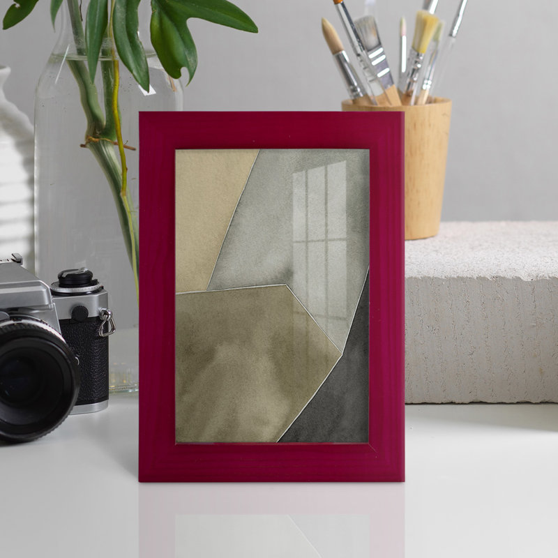 Tectonic Shift IV Framed On Paper Print, Red Framed, 7" H x 5" W x 1" D