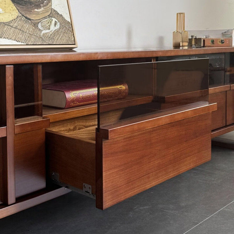 Retro Solid Wood TV Cabinet