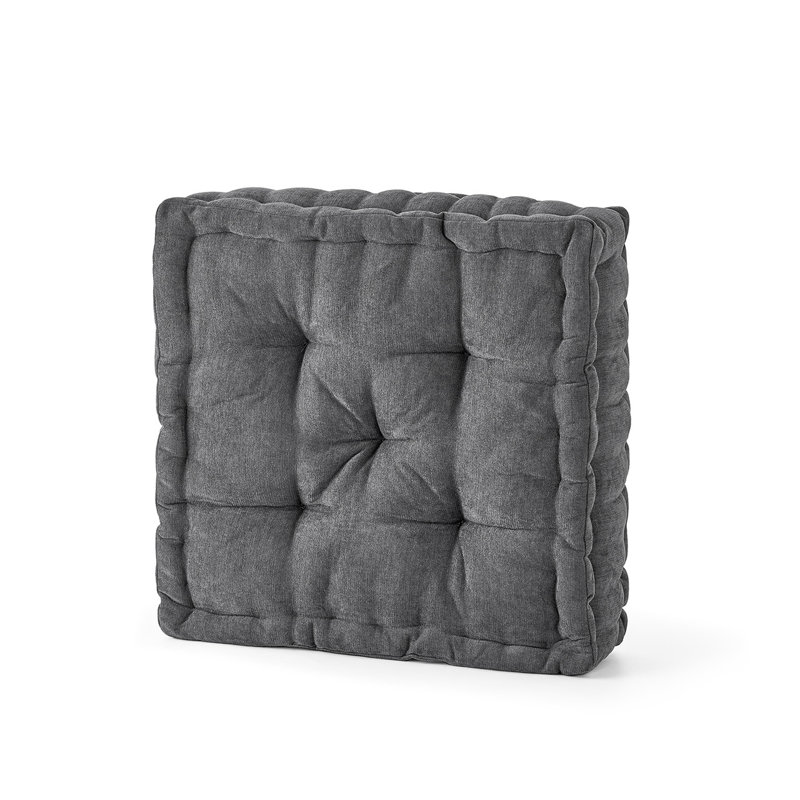 Rainha® - Classic Tufted College Cushion, Dark Gray