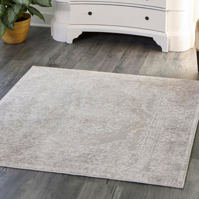 Tapis oriental gris / ivoire Dayton