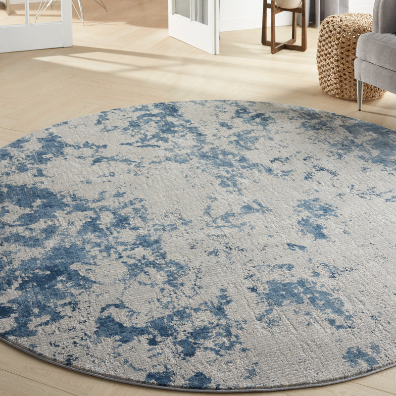 Abstract Indoor Rug, Round 7'10"
