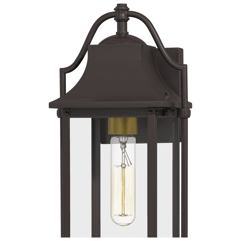 Lanterne murale d’extérieur en bronze Western Guillotte, H 14,75 po x l 7 po x P 6,75 po