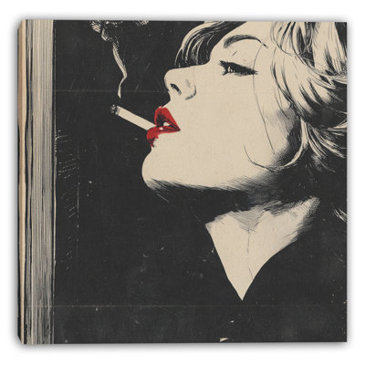 Art mural noir sur toile tendue