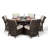 Karas 6 Seater Dining Set with Cushions and Parasol-39926004