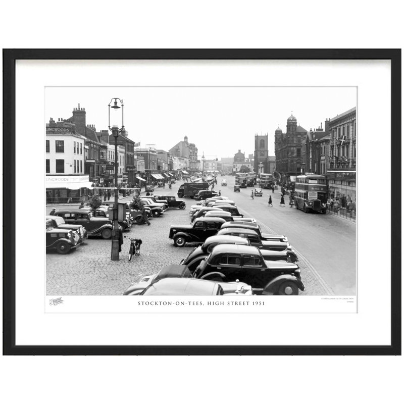 Stockton On Tees, High Street 1951 - Single Picture Frame Print, 28cm H x 36cm W x 2.3cm D