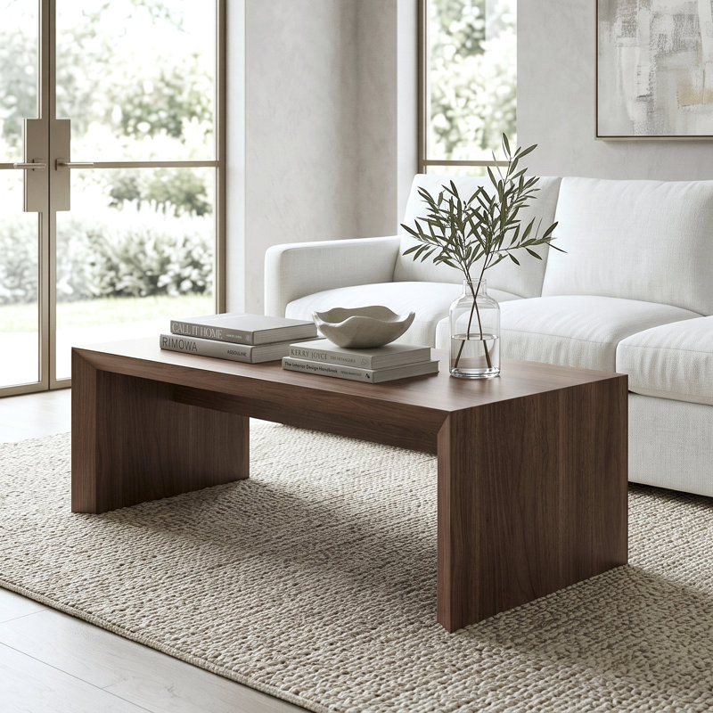 Table basse rectangulaire en noyer satiné de 48 po de largeur Oswin, Satin Walnut